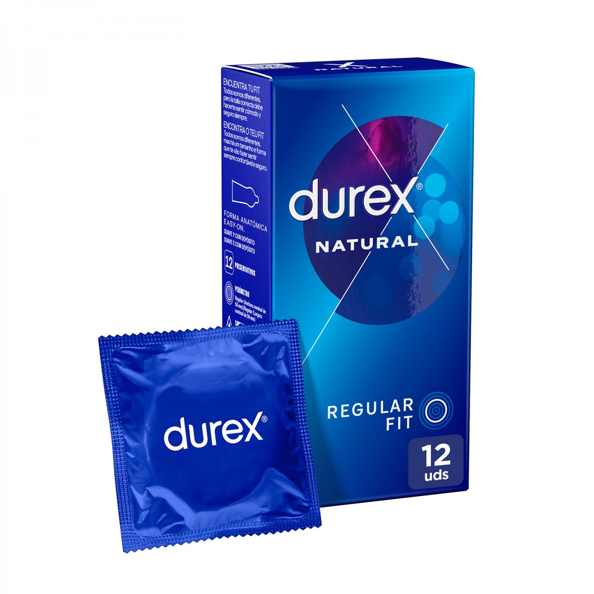 Durex - Durex - Preservativos Natural, el clásico de durex, para Mayor Sensación Packs 12-24-48 condones para un sexo seguro