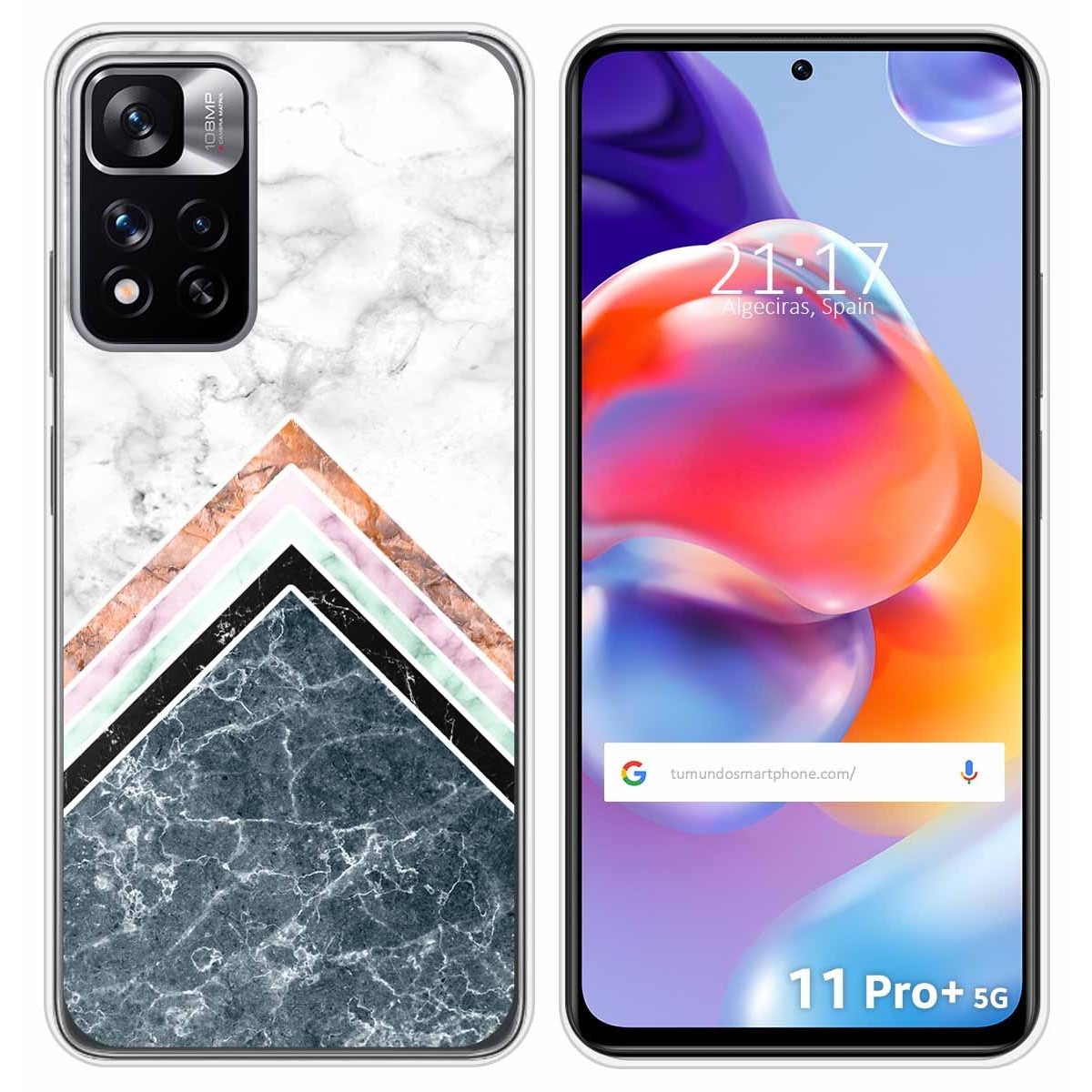 Funda Silicona para Xiaomi Redmi Note 11 Pro+ Plus 5G diseño Mármol 05 Dibujos