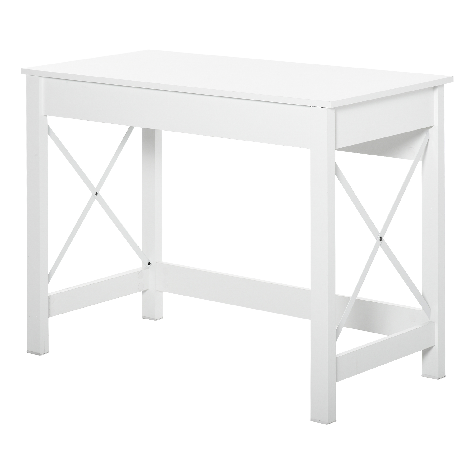 HOMCOM Mesa Escritorio Mesa de Ordenador Multifuncional Moderno y Minimalista para Oficina Estudio 105x50x76 cm Blanco