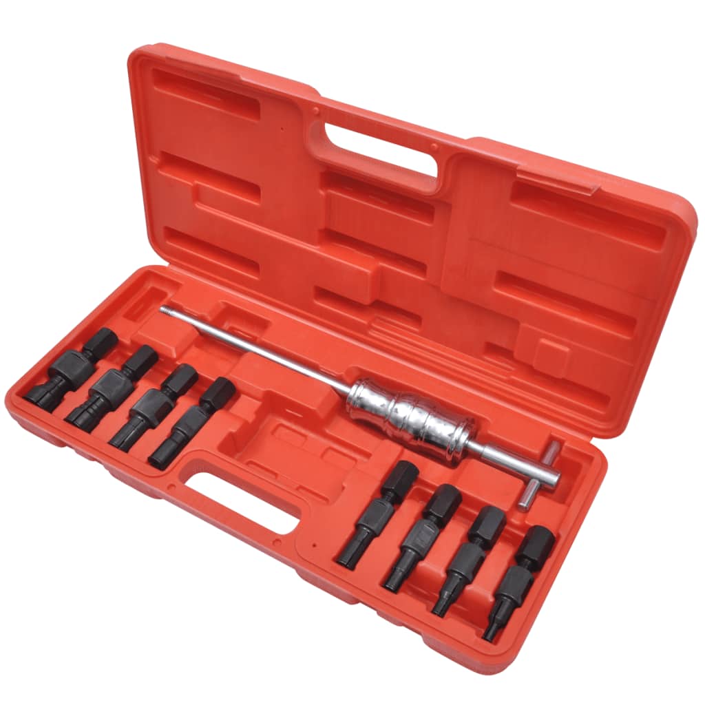 vidaXL Set de herramientas tirador de rodamientos de agujero ciego 9 piezas
