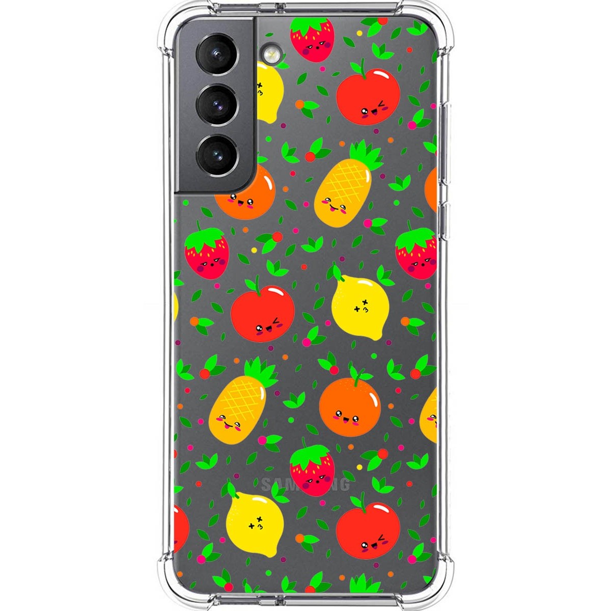 Tumundosmartphone Funda Silicona Antigolpes para Samsung Galaxy S21 5G diseño Frutas 01 Dibujos
