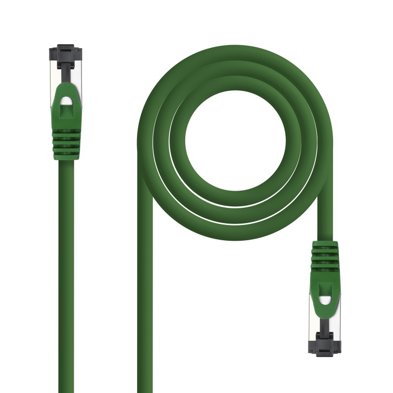 Nanocable - Cable de Red Latiguillo Cat.8.1 2GHz LSZH SSTP AWG26, Verde, 25 cm 10.20.2000-L25-GR