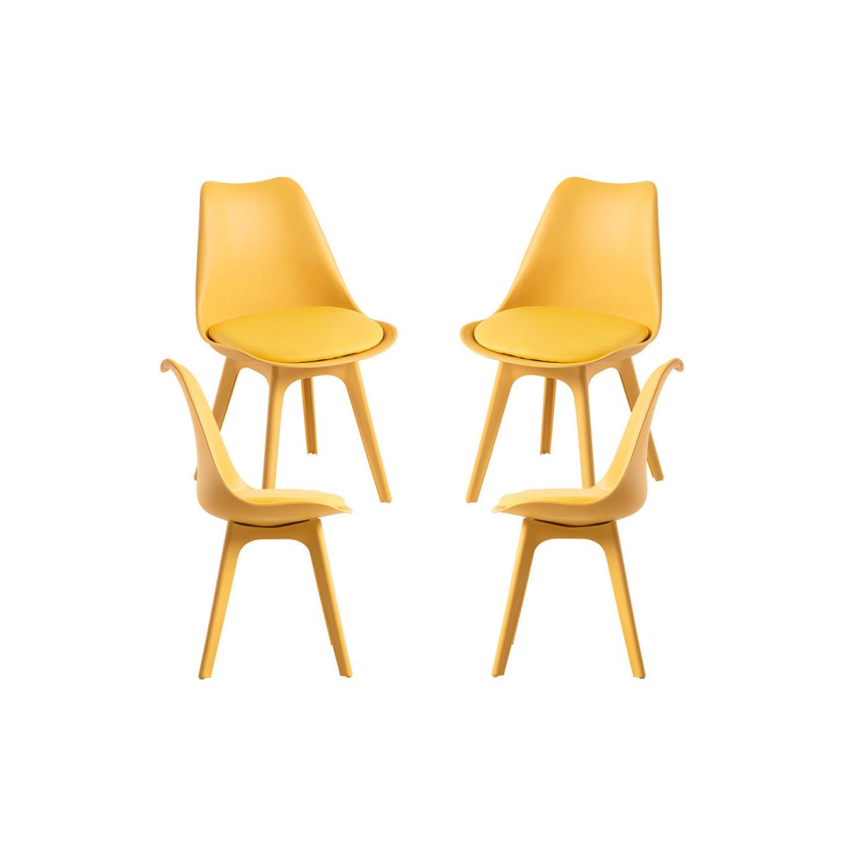 Regalos Miguel - Packs Sillas Comedor - Pack 4 Sillas Synk Suprym - Amarillo