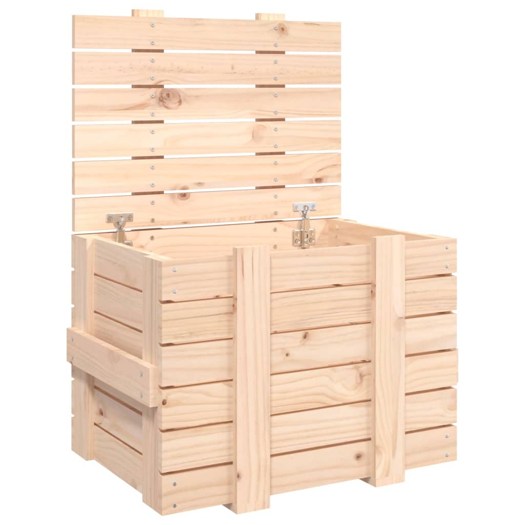 vidaXL Caja almacenaje 58x40,5x42 cm Color Marrón miel,  Natural,  Blanco y mas