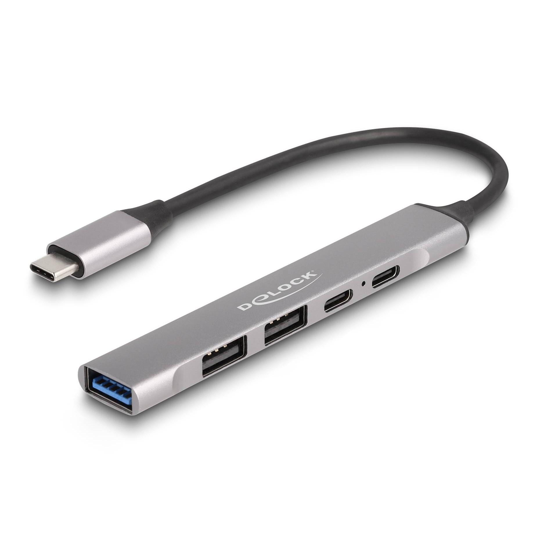 DeLOCK 64298 base para portátil y replicador de puertos Alámbrico USB 3.2 Gen 2 (3.1 Gen 2) Type-C Gris