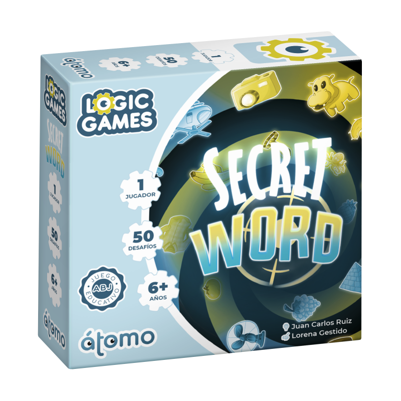 Secret Word – Juego de Mesa Educativo de Atomo Games | Vocabulario, Comunicación y Diversión para Niños +8 Años y Familias | 2 a 4 Jugadores
