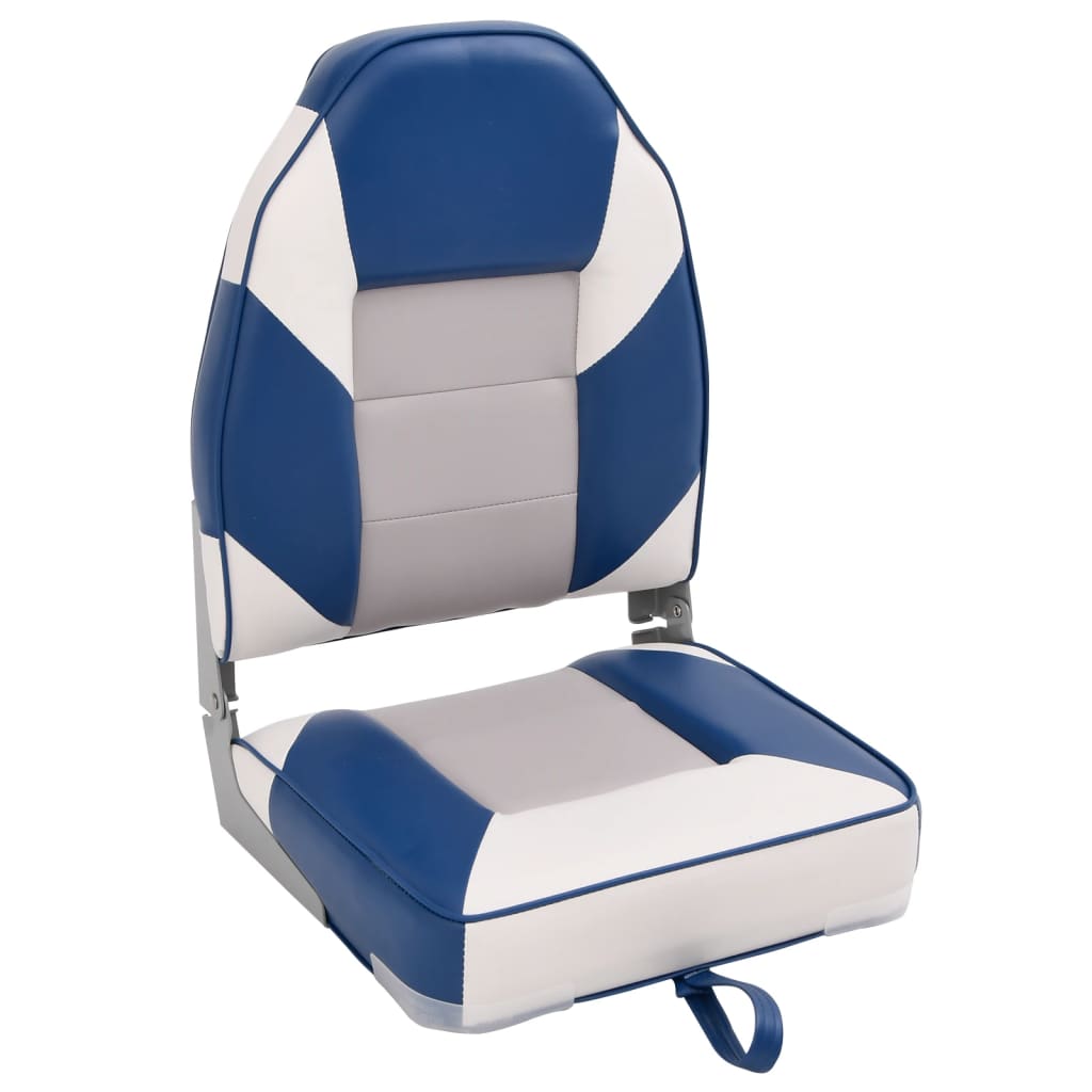 vidaXL Silla de barco con respaldo alto plegable 39x43x58 cm Color Rojo y negro,  Blanco y azul, y mas