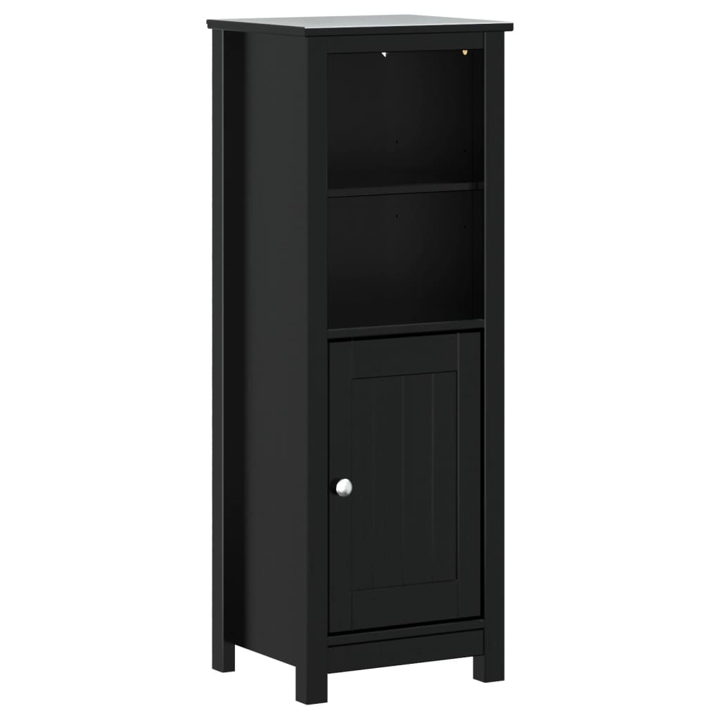 vidaXL Mueble de baño BERG madera maciza de pino negro 40x34x110 cm