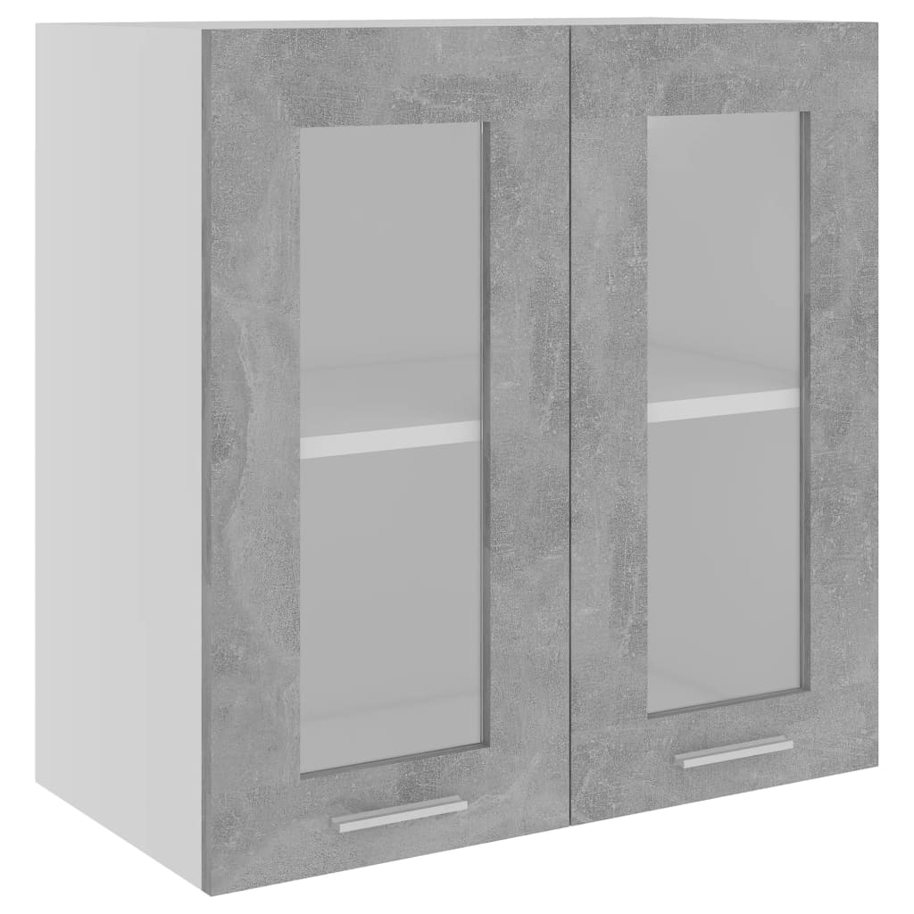 vidaXL Vitrina colgante "Lyon" de, gris hormigón, 60x31x60 cm, madera de ingeniería