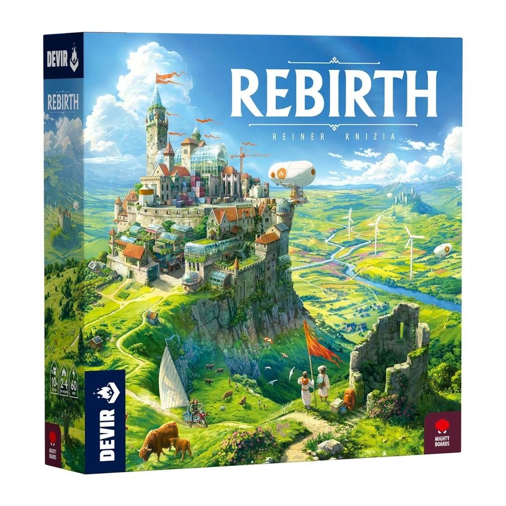 Devir - Rebirth: Juego de Mesa Estratégico de Eurogame por Reiner Knizia para 2-4 Jugadores, 30 Min, Edad 10+, Ambientación Escocia e Irlanda en Ruinas