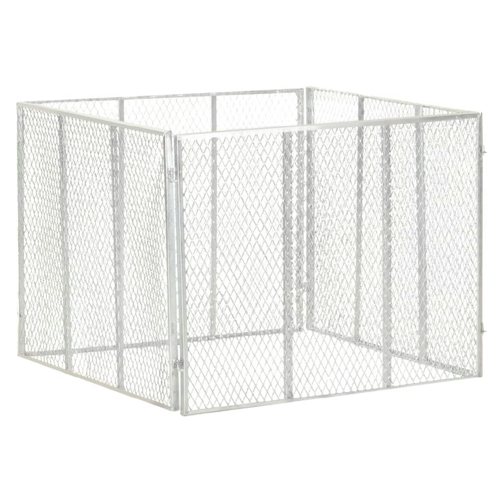 vidaXL COMPOSTADOR DE JARDÍN HIERRO GALVANIZADO 100X100X77 CM
