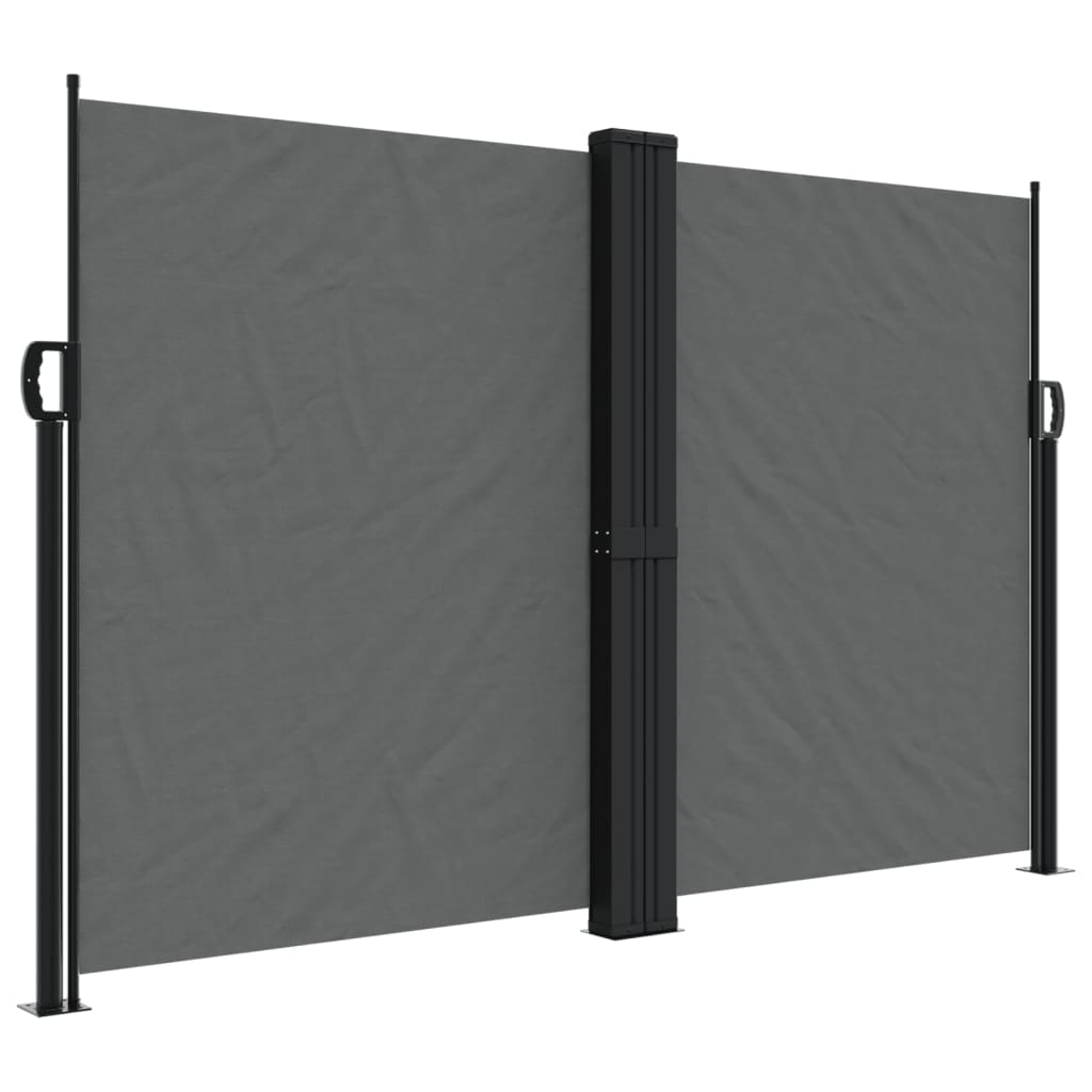 vidaXL Toldo lateral retráctil 160x1200 cm Color Negro, Crema, Azul