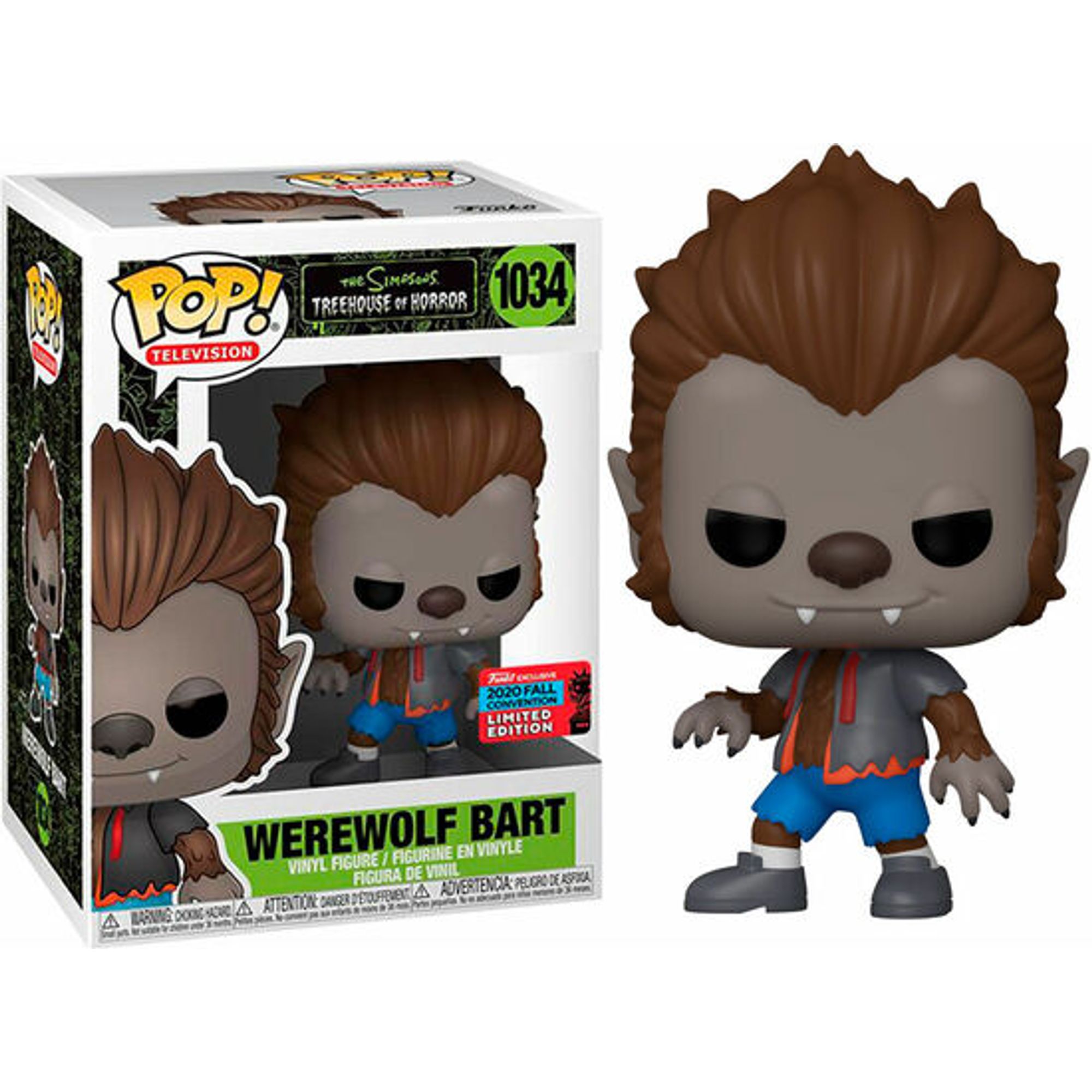 Funko - Figura Pop The Simpsons Werewolf Bart Exclusive - Funko Pop Coleccionable De Edición Limitada - Funko Pop Diseño Detallado Y Realista - Funko Pop Ideal Para Regalo - Funko Pop Gran Variedad De Personajes