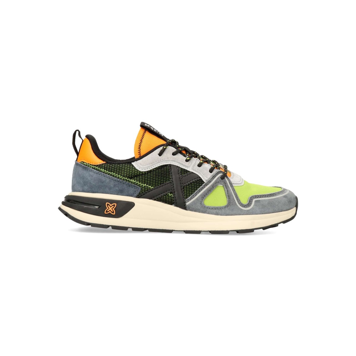 Munich - Zapatillas deportivas casual vintage Futtura para hombre, de piel y textil con suela de goma ligera, plantilla acolchada extraíble y estilo urbano