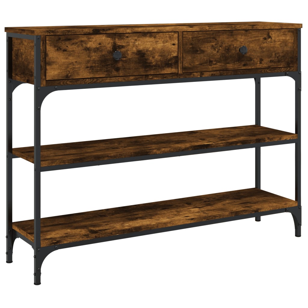 Mesa Consola Vidaxl 100x25x75 Cm Madera de Ingeniería - Negro