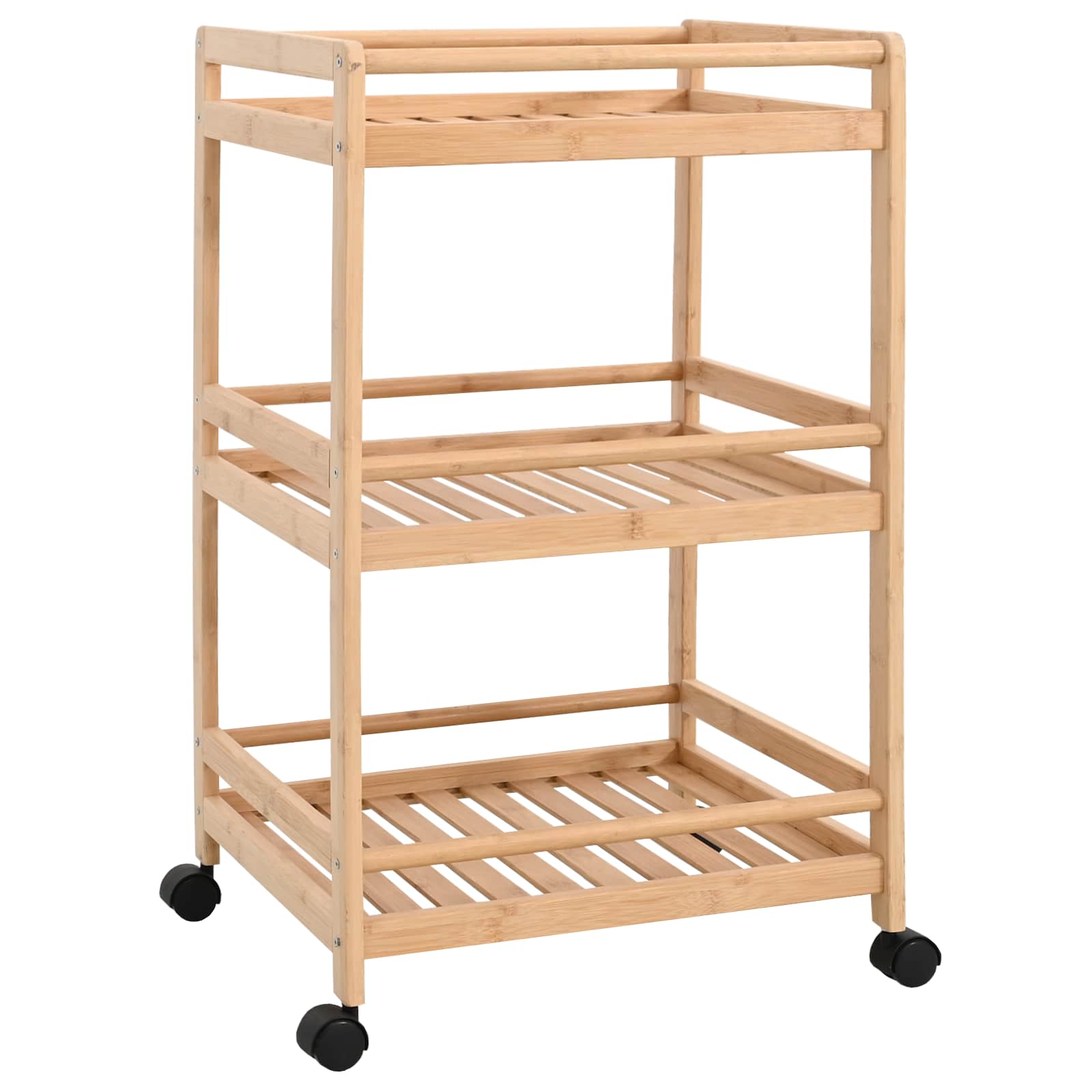 vidaXL Carrito de cocina con ruedas Natural 46 x 38 x 76 cm Bambú