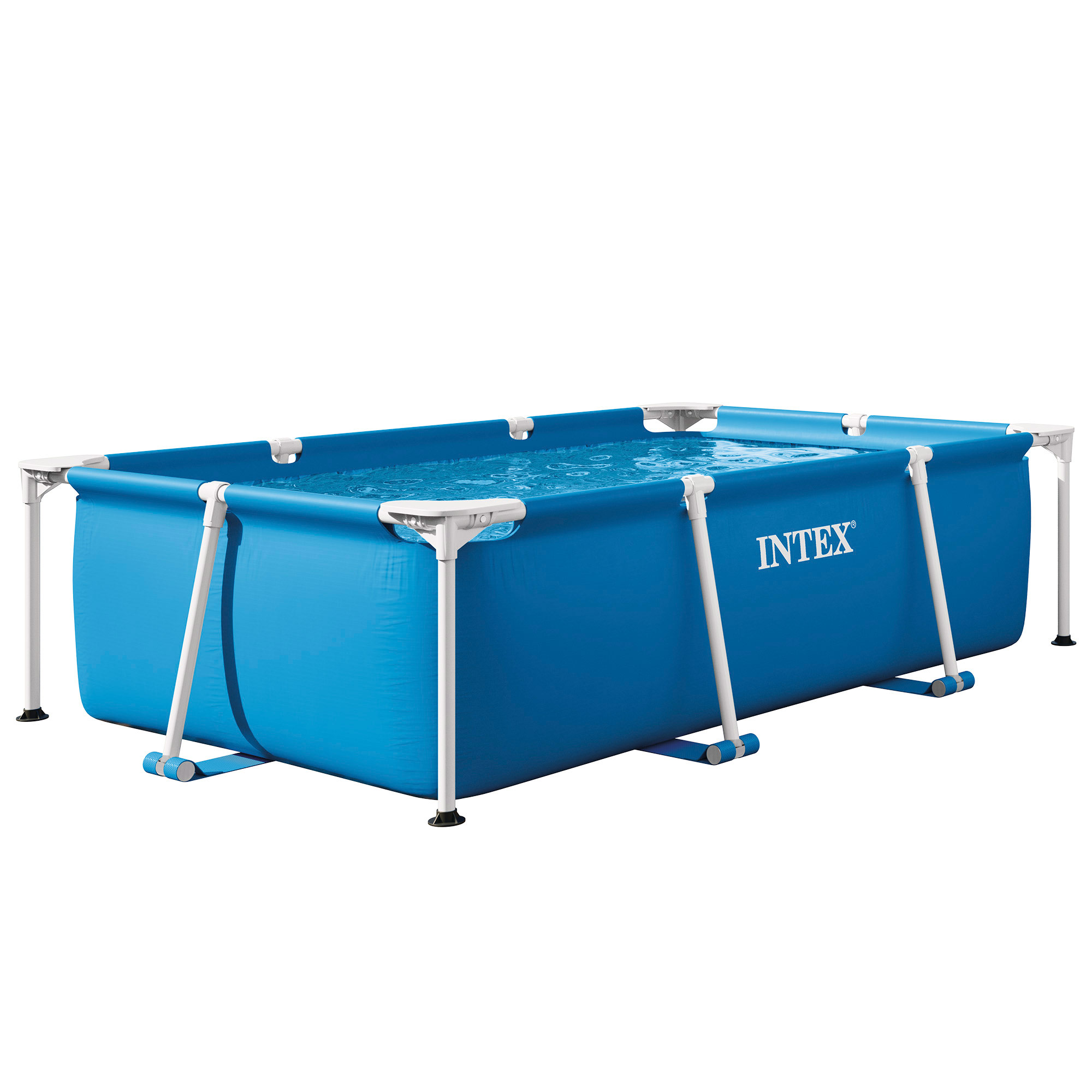INTEX - Piscina desmontable rectangular Metal Frame de hasta 3 metros, color azul, resistente y duradera, +6 años, 30 min. montaje, piscinas desmontables, piscinas familiares, fácil montaje