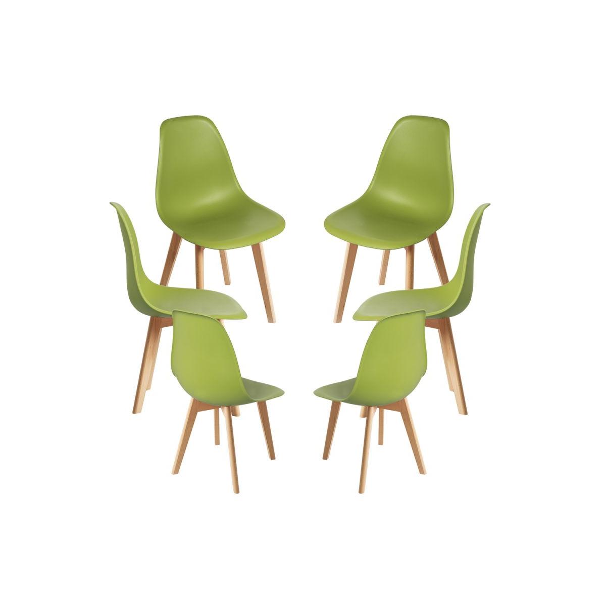 Regalos Miguel - Packs Sillas Comedor - Pack 6 Sillas Kelen - Verde