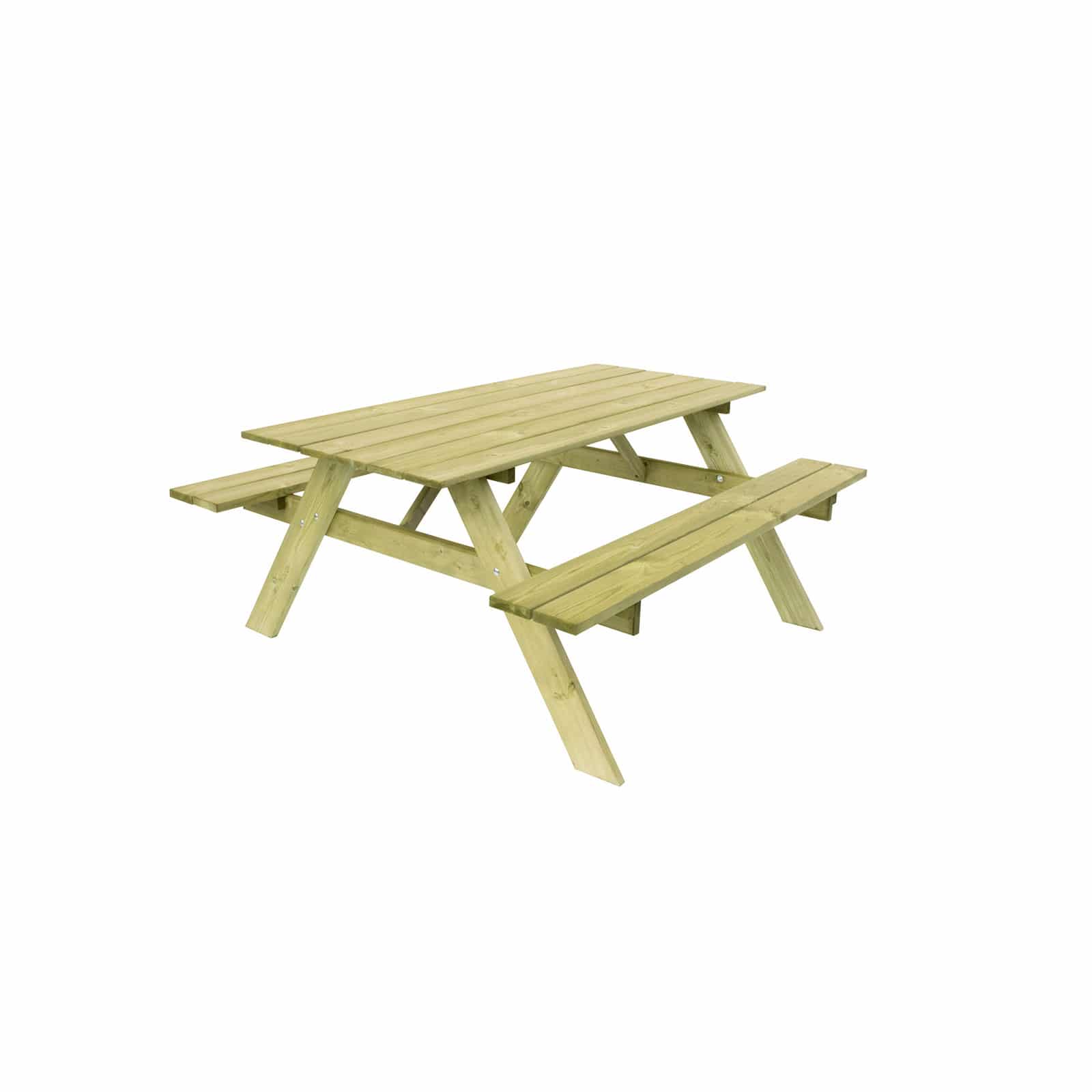 Mesa Picnic Madera Tratada Gardiun Essential 165x154x75 Cm 20/25 Mm 6-8 Personas - Resistente a la Intemperie