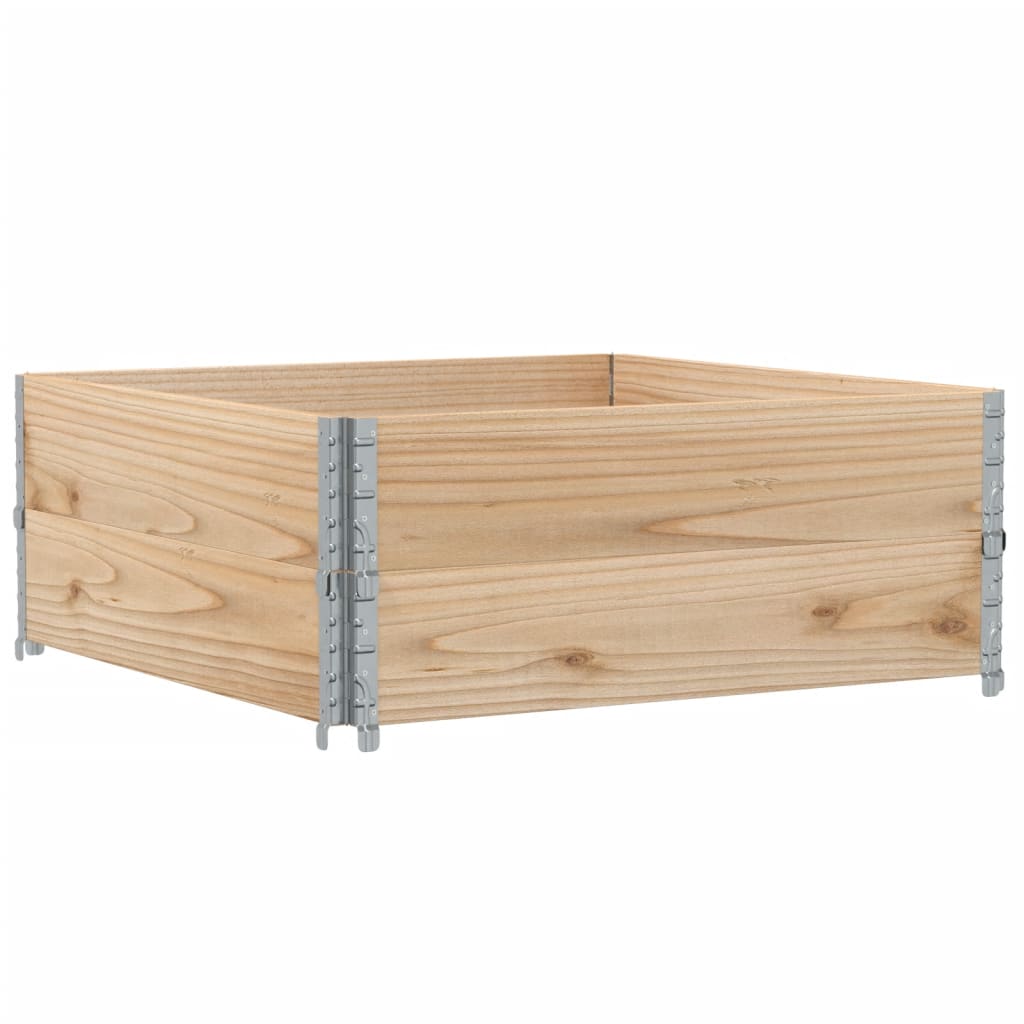 vidaXL Jardinera de madera maciza de pino 100x100 cm Color Marrón, Negro, Gris y mas