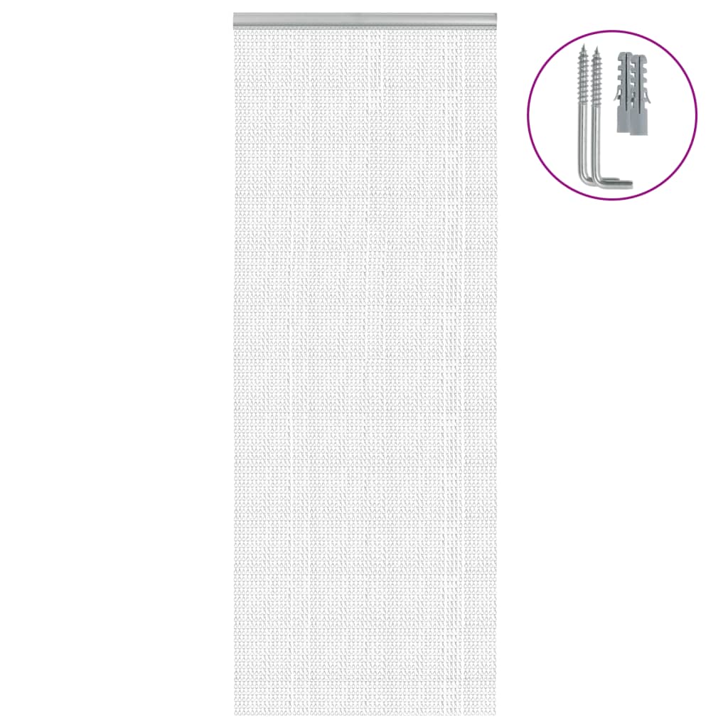 vidaXL Mosquitera de cadena para puerta aluminio Dimensiones 56 x 186 cm,  56 x 202 cm,  80 x 201 cm y mas
