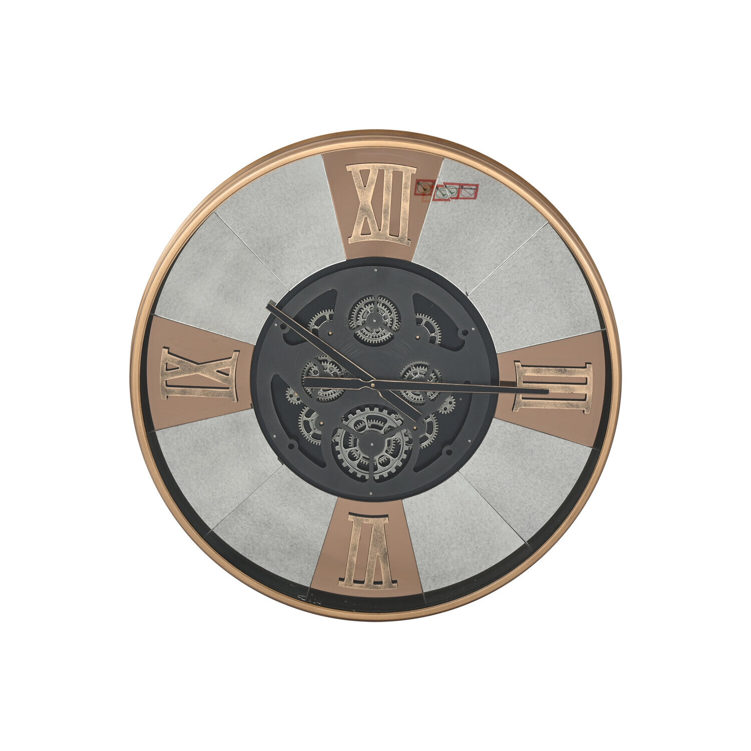 Reloj pared metal cristal 80x9,5x80 negro , El mejor complemento para tu hogar.