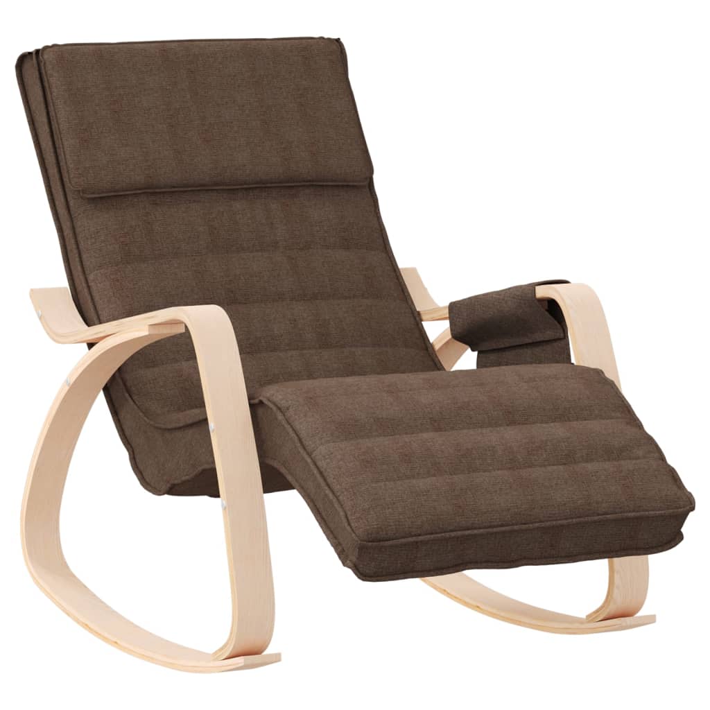 vidaXL Silla Mecedora Sillón Tapizado de Descanso Asiento Salón Dormitorio Tela