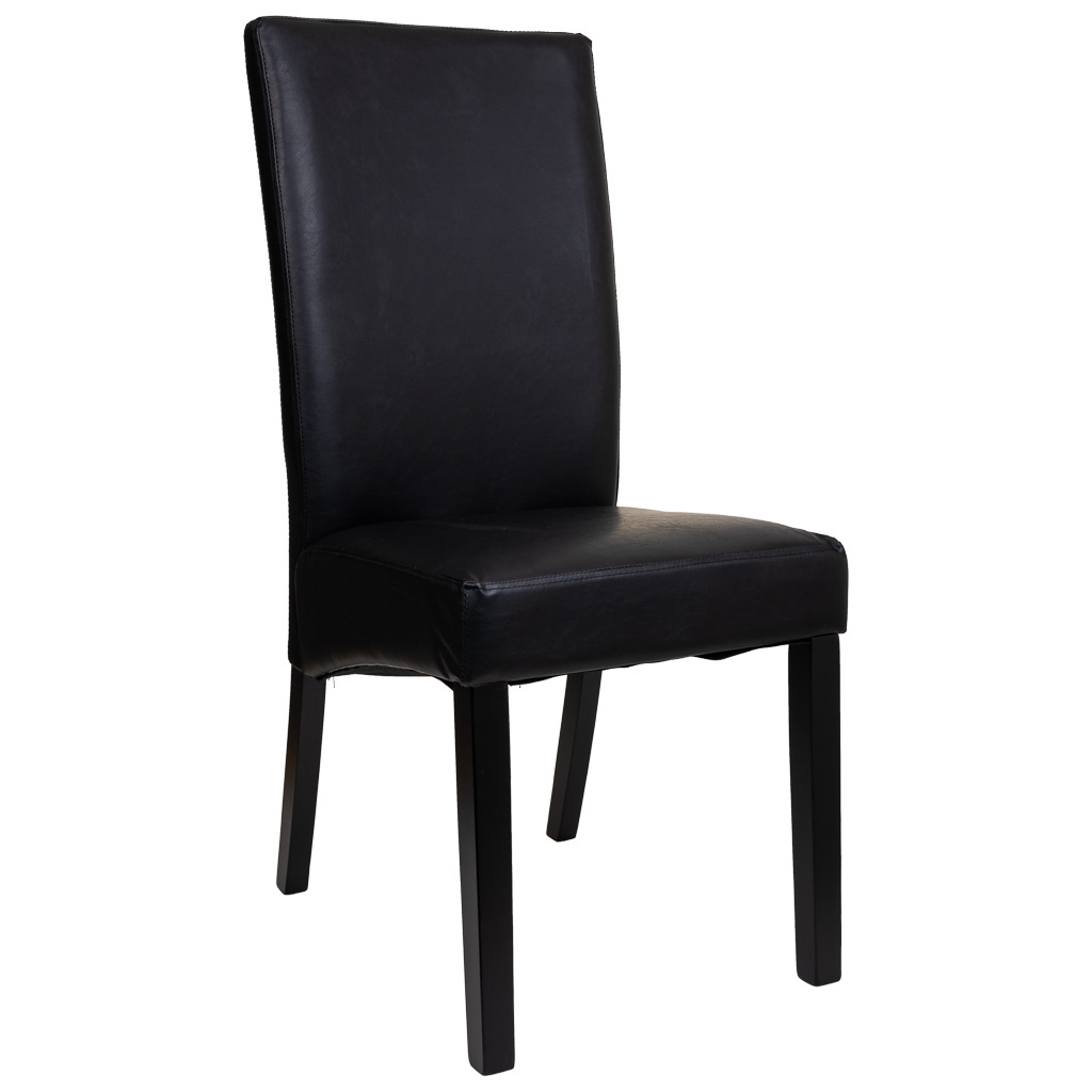 WANDERLUST DECO Silla de madera tapizada negra 49x48x42/102h cm. No viene montado