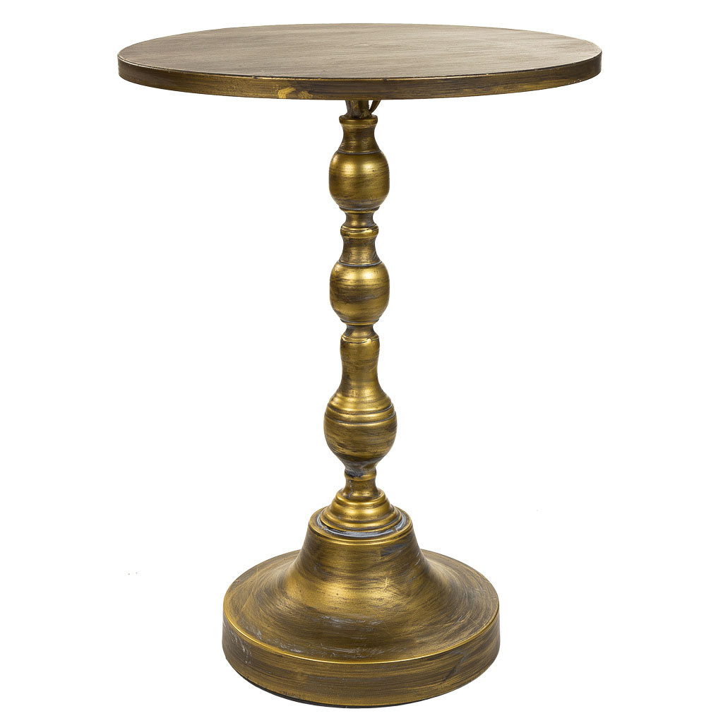 Wonderlust Deco - Mesa auxiliar de metal dorada 50x50x66 Dorado 50x50x66h cm