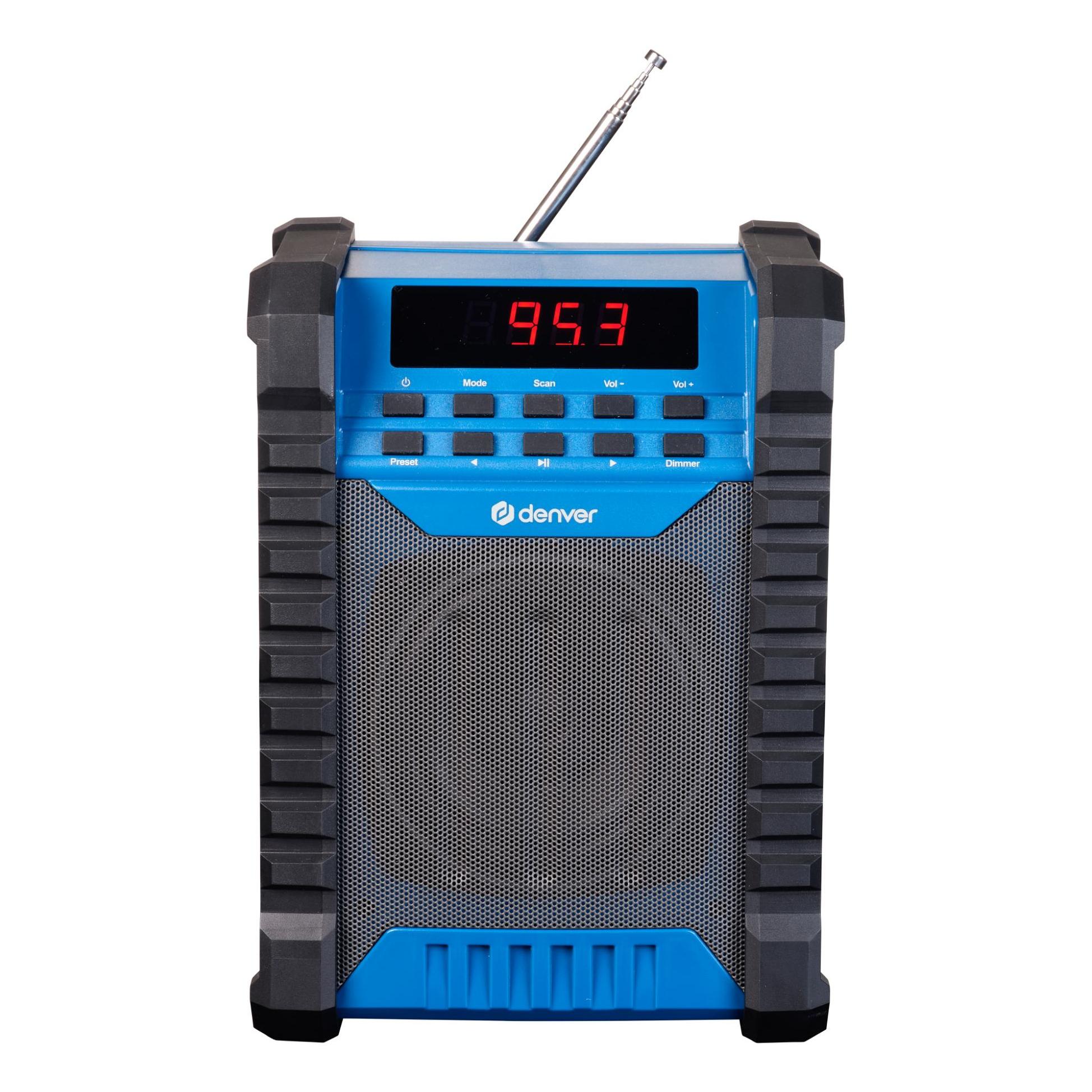 Denver WRB-60 transmisor FM Bluetooth Azul, Gris