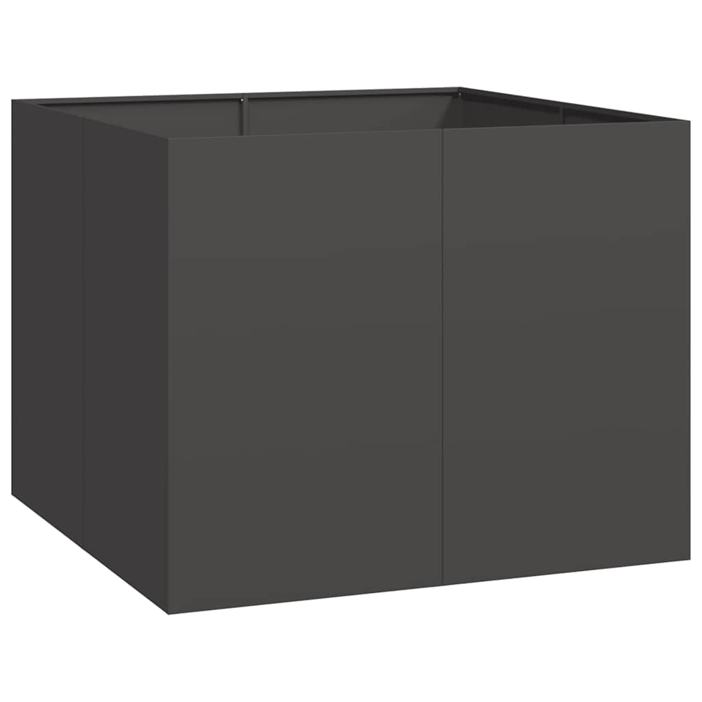vidaXL Jardinera acero negro 100x100x80 cm