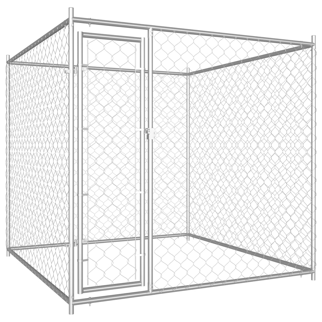 vidaXL Perrera de Exterior Casa Jaula de Perro para Mascotas Dimensiones 193x193x185 cm, 382 x 192 x 185 cm, 383 x 383 x 185 cm