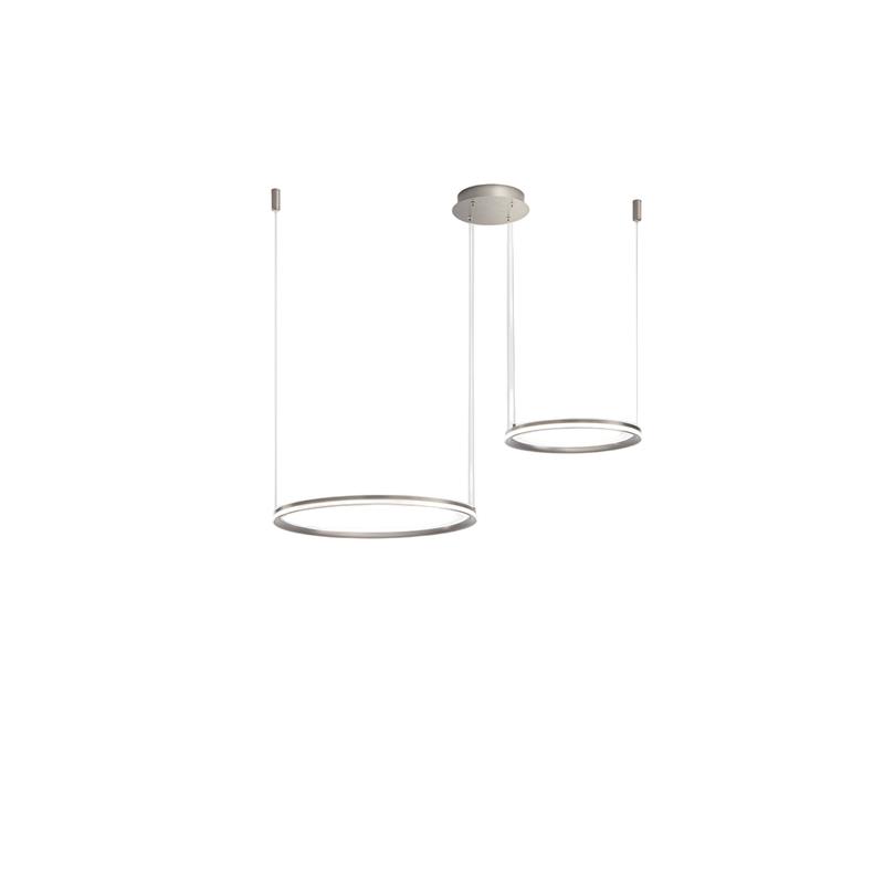 Lámpara colgante doble Perenz EDGE LED 99W gris titanio