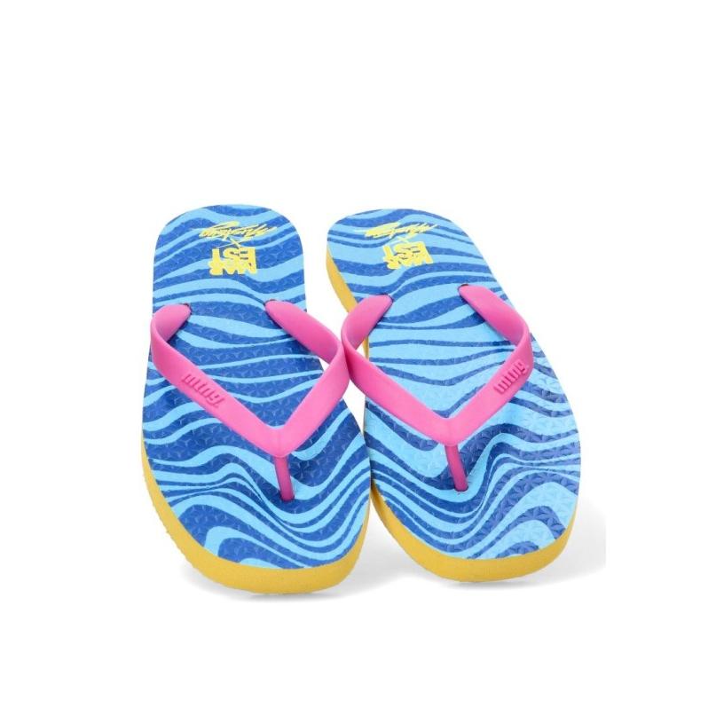 Chanclas Sandalias Playa Dedo Mustang - Mujer - Suela Plana - Modelo 60202 - Color Azul