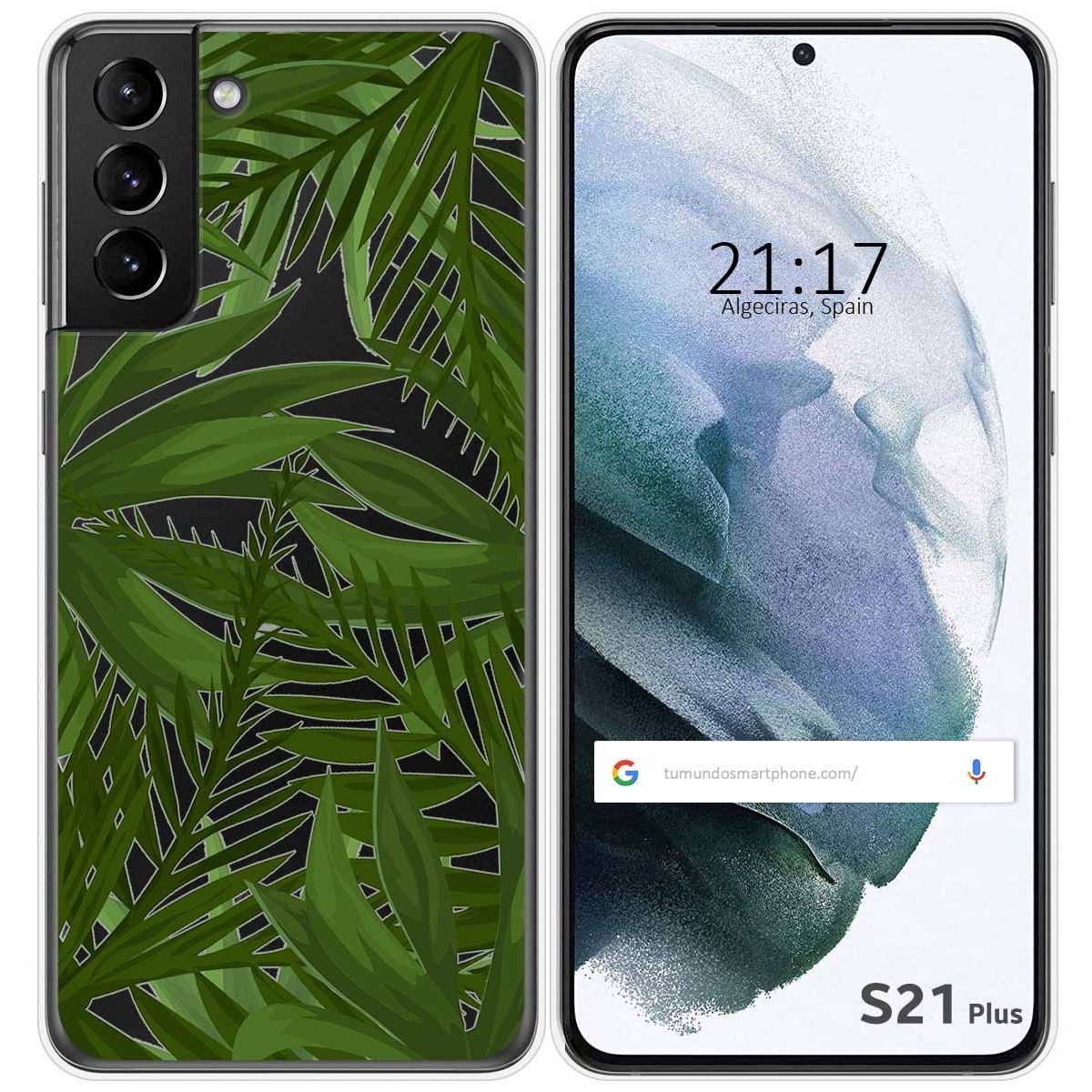 Tumundosmartphone Funda Gel Transparente para Samsung Galaxy S21+ Plus 5G diseño Jungla Dibujos