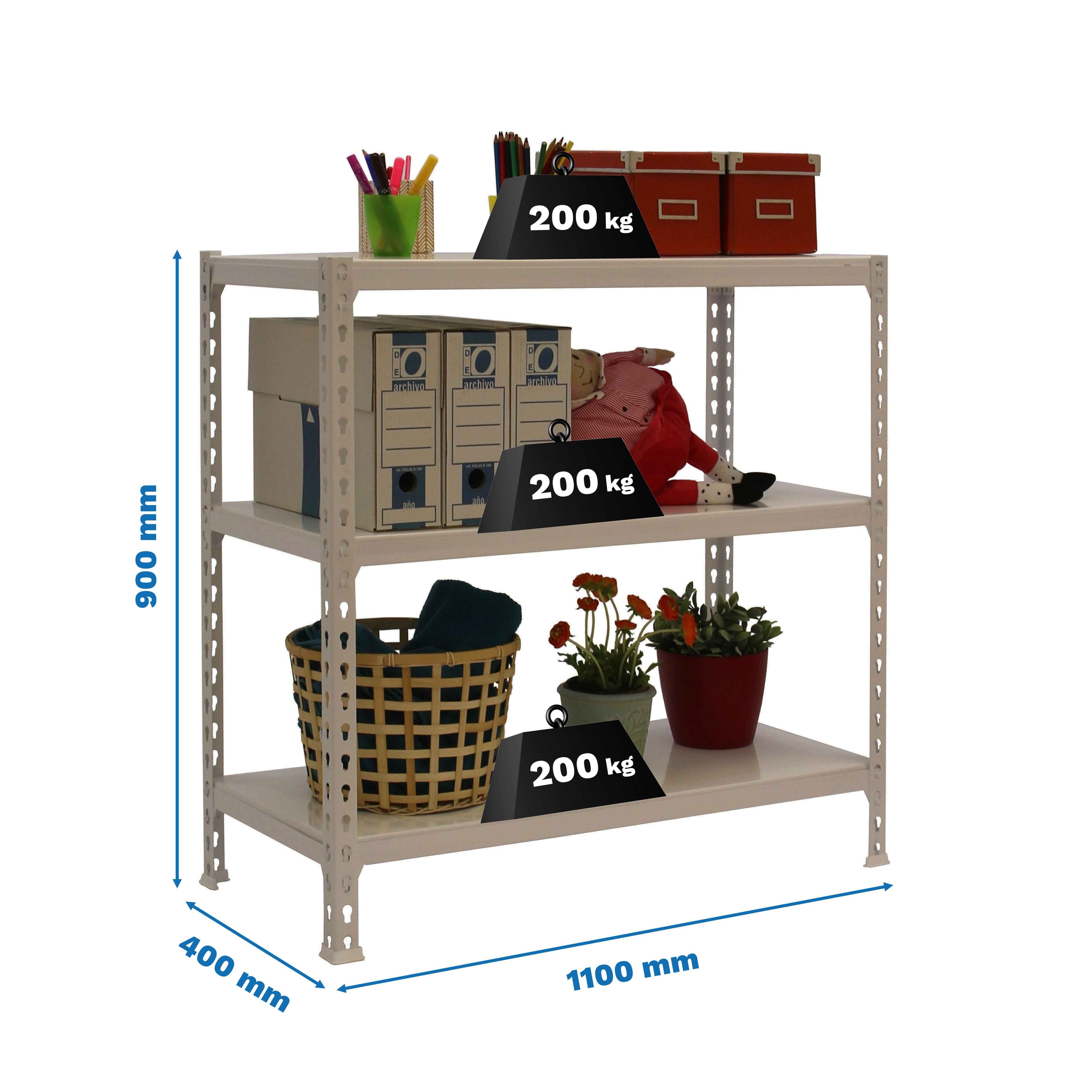 Estantería SIMONRACK Simonclick superplus 3/400 900 gris/gris