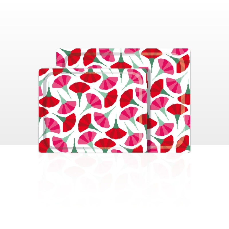 DON HIERRO - Set de 2 bandejas de servir, 42 x 29 cm y 48 x 37 cm, aptas para lavavajillas.-