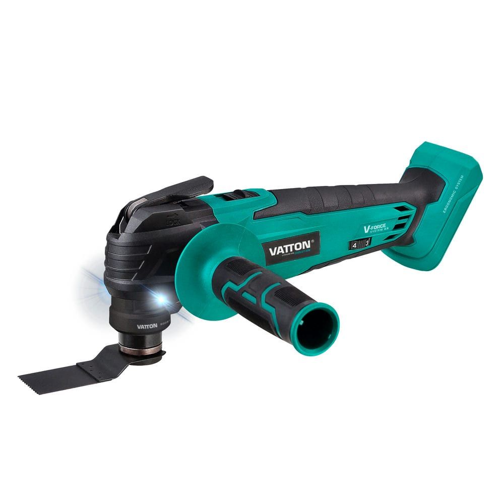 Multiherramienta Oscilante Vatton 20V – 6 velocidades, cambio rápido, luz LED, accesorios incluidos