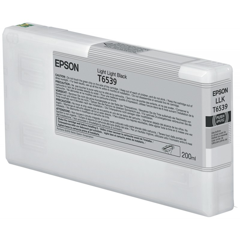 Epson - Cartucho T6539 gris claro C13T653900