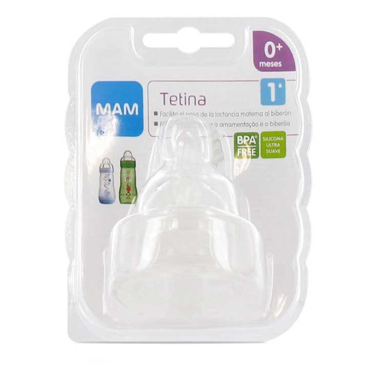 Chupete Mam Tetina Nº1 Flujo Lento para Bebé