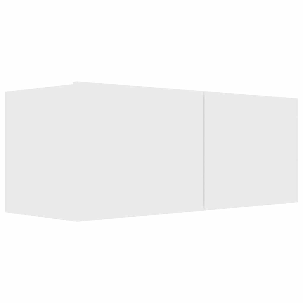 vidaXL Mueble para TV madera contrachapada blanco 80x30x30 cm