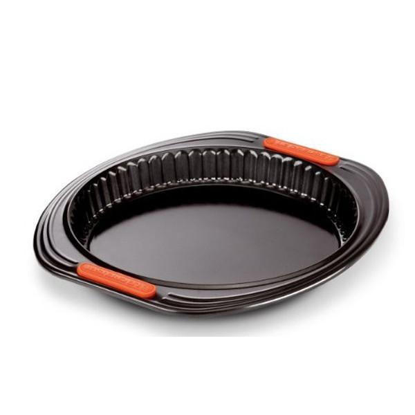 Molde Redondo Antiadherente Le Creuset con Base Desmontable para Quiches y Tartas, Cocción Uniforme y Fácil Limpieza, Disponible en 26 cm y 28 cm