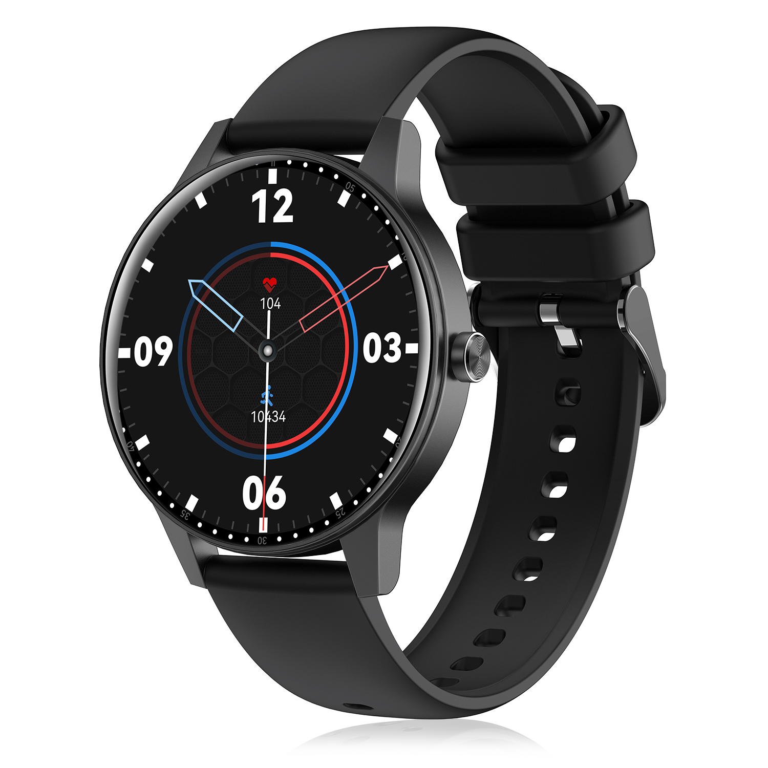 DAM Smartwatch QS80 con llamadas BT, notificaciones push. Monitor deportivo y de salud. 4,4x1x4,6 Cm.