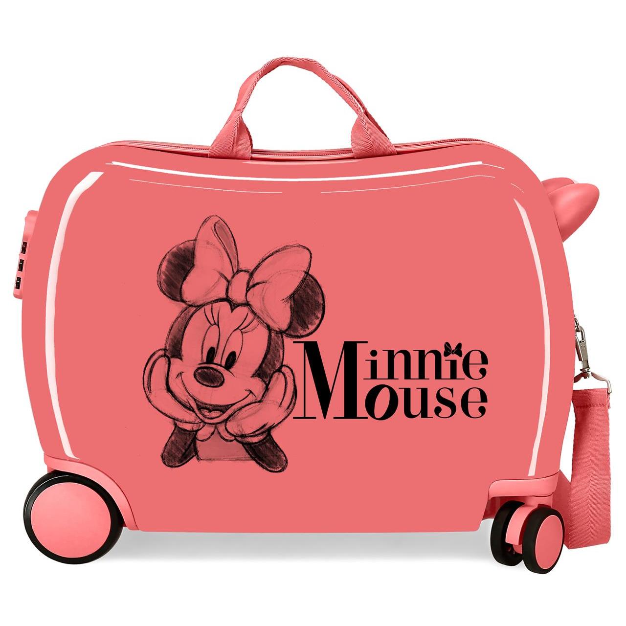 Disney Minnie Maleta Correpasillos ABS Rígida Mickey Y Minnie Colors Rosa