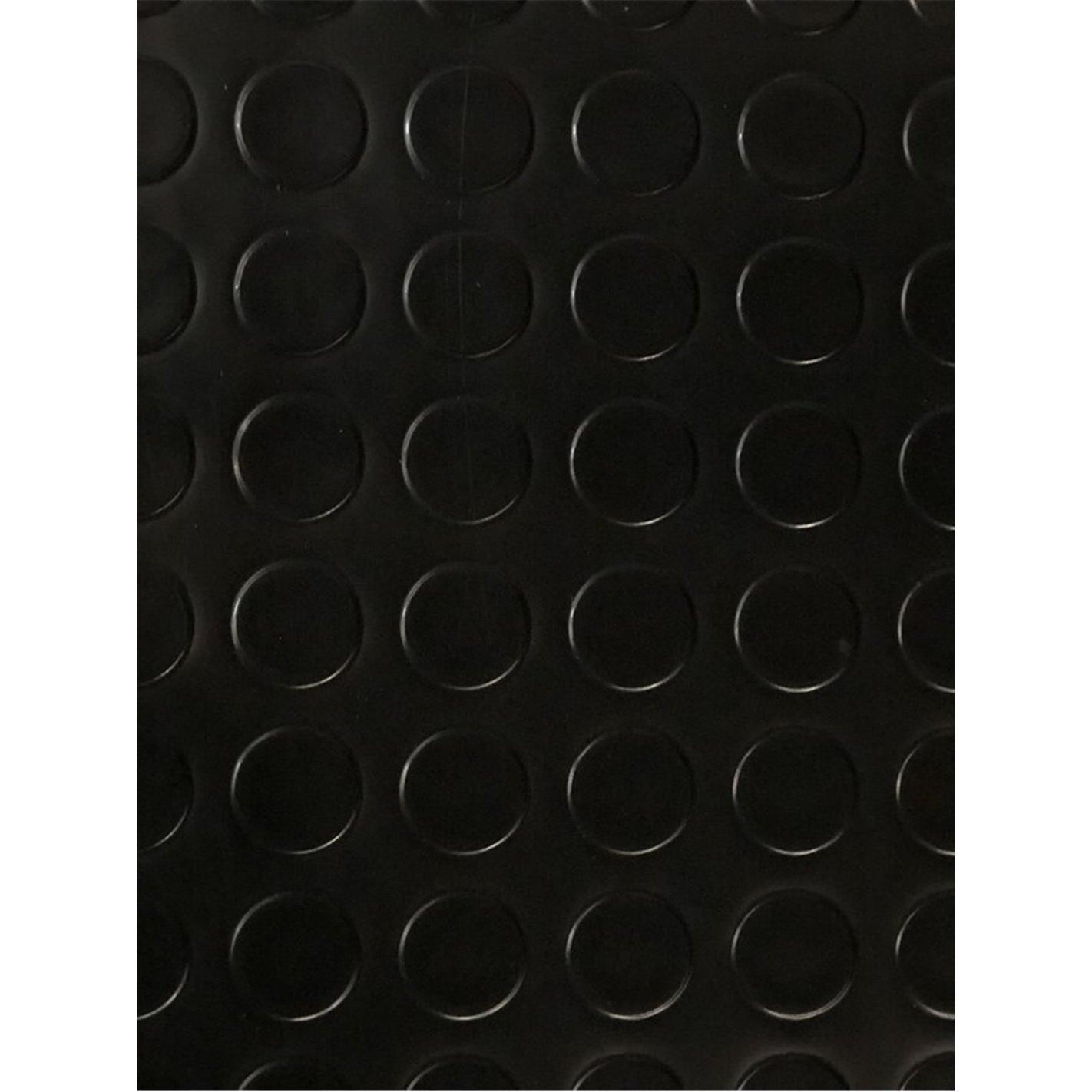 JARDIN202 - Suelo Vinílico PVC Circulos Negro