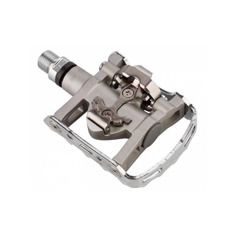 Shimano - Pedales SPD PD-M324 para ciclismo con plataforma, mecanismo sellado y rodamientos de cono y cazoletas, tensión ajustable de anclaje y liberación, incluye calas SM-SH56