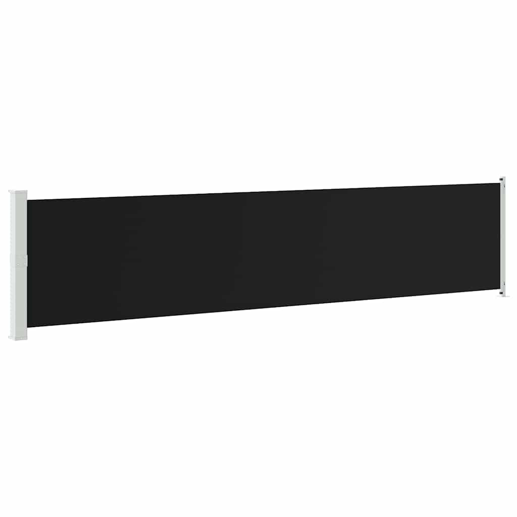 vidaXL Toldo lateral retráctil para patio negro 140x600 cm