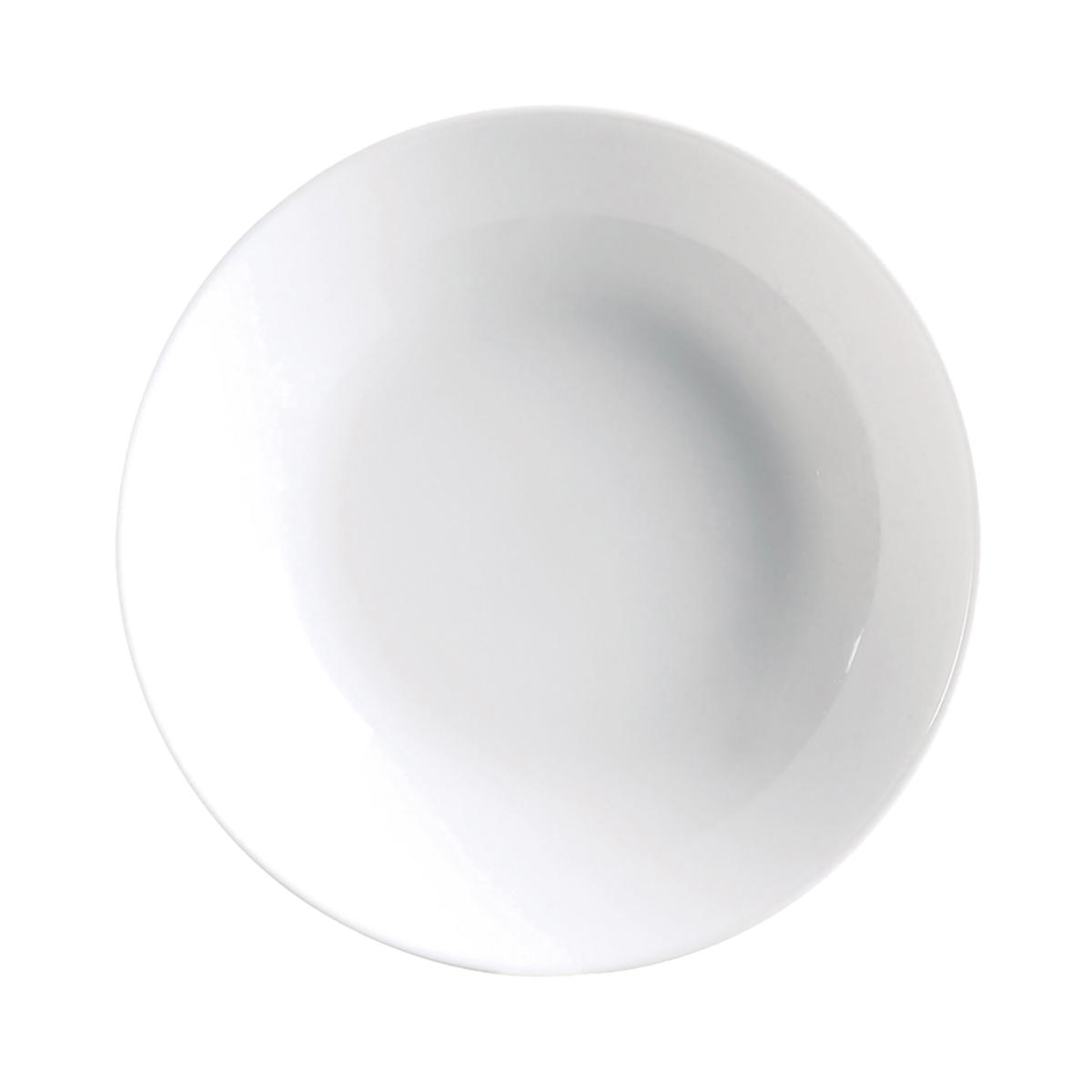 LUMINARC DIWALI Plato Hondo Opal 20CM Blanco Brillo Fabricado en Francia Reciclable
