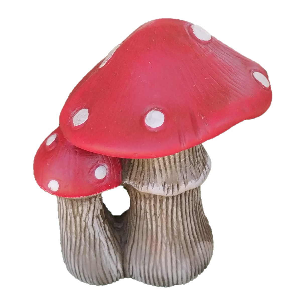 Setas Rojas Decorativas de Piedra para Jardín 16x13cm - AnaParra
