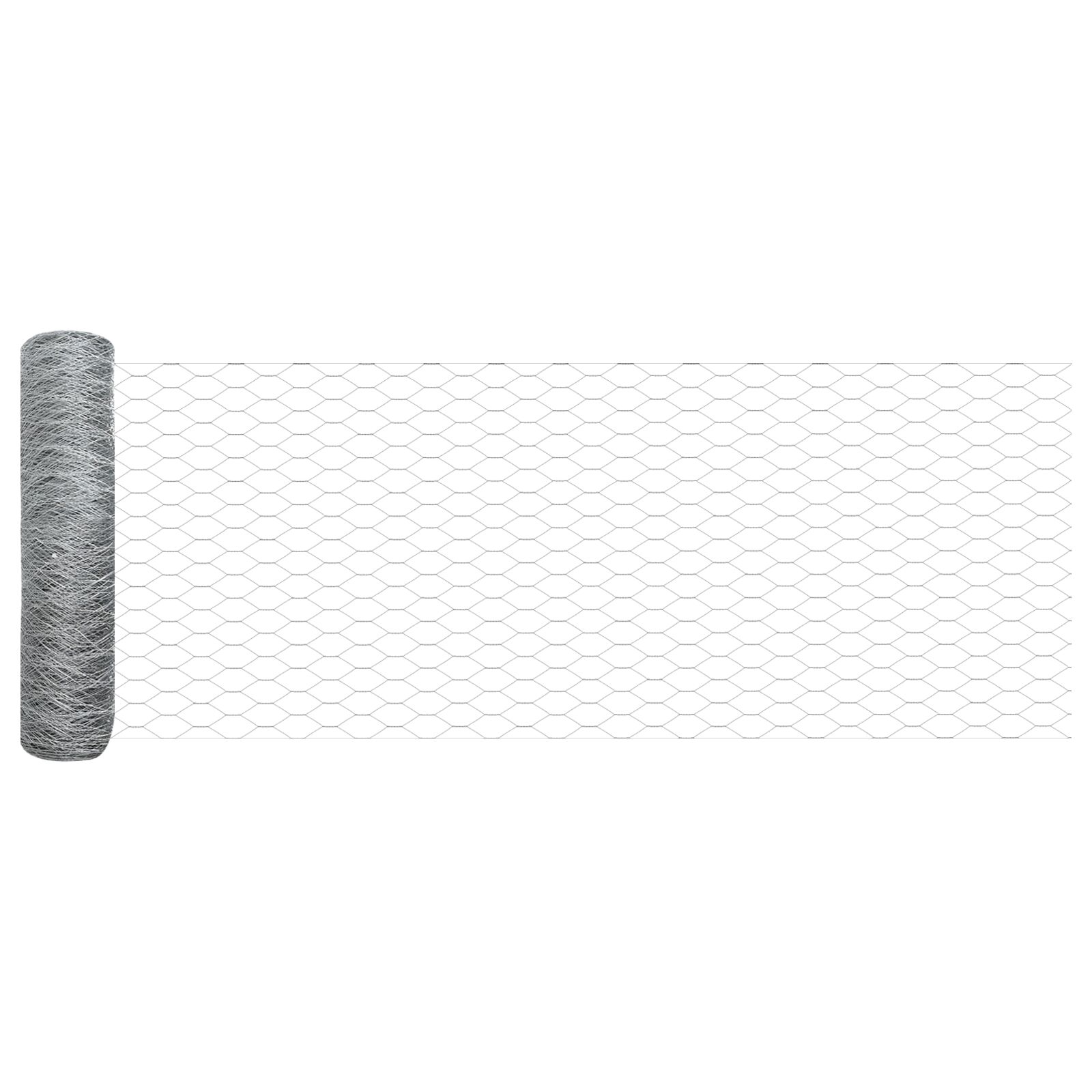 vidaXL Cerca Hexagonal Acero Galvanizado 10000 x 0.06 x 80 cm Duradero